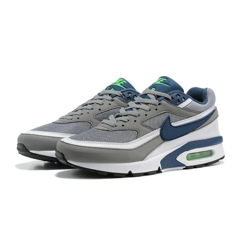 Nike Air Max BW Grey White Breathable Air Cushion Durable Retro Outdoor Men Women Running Shoes Sports Sneakers